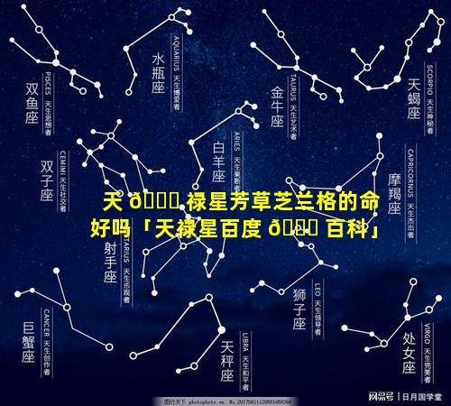 天 🍁 禄星芳草芝兰格的命好吗「天禄星百度 🐟 百科」